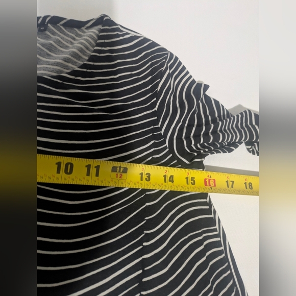 Marimekko Women's Salakka striped jersey dress long sleeve black white Size XXS - Picture 8 of 9